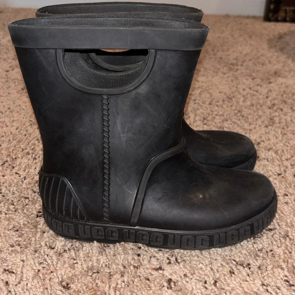 UGG UGG Drizlita Rain Boots Toddler Kids Size 12 Waterproof Black